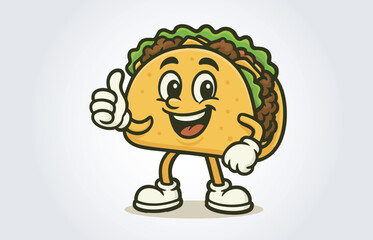 Tacos Mascot Cartoon Character Logo Template