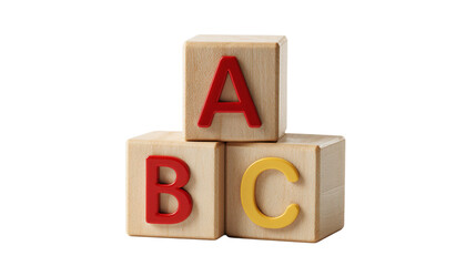 a wooden block with the letters abc and c
