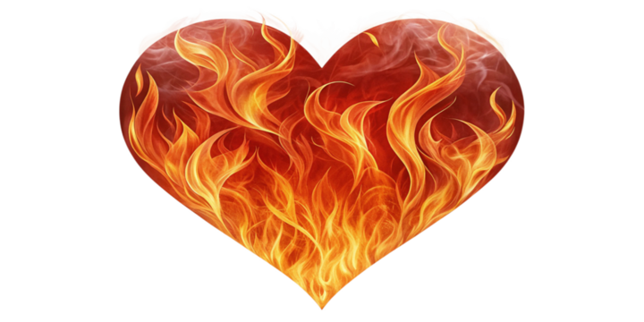 Fiery Heart of Flames on Transparent Background – Symbol of Passion and Burning Love
Realistic Blazing Fire Heart – Intense Flame Symbol of Romance and Emotions