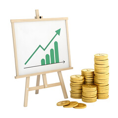 business graph on a white background