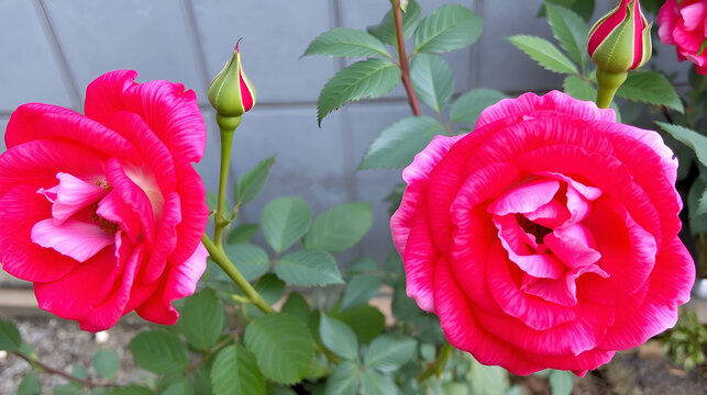 Rosa finta gialla e rosa