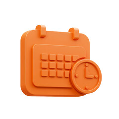 3d icon schedule isolated on white background,schedule and time icon 