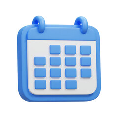 3d icon calendar isolated on white background,schedule and time icon 