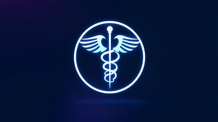 Fototapeta premium medical caduseus icon sign vector