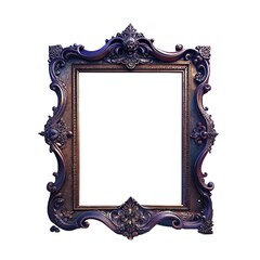 antique gold frame with clipping path