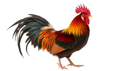 Fototapeta premium Rooster against white background (1)