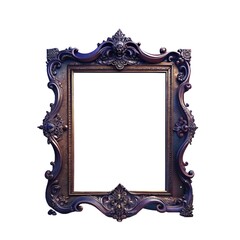antique gold frame with clipping path