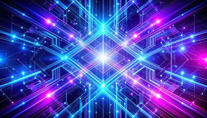 Futuristic Neon Abstract Background