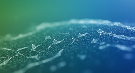 Abstract Detailed Network Connecting Structure with Gradient Color Background Image