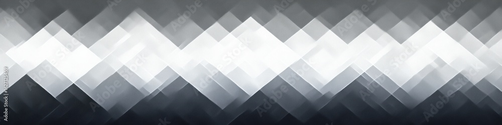 Poster abstract geometric pattern with overlapping translucent squares creating a gradient from dark to lig