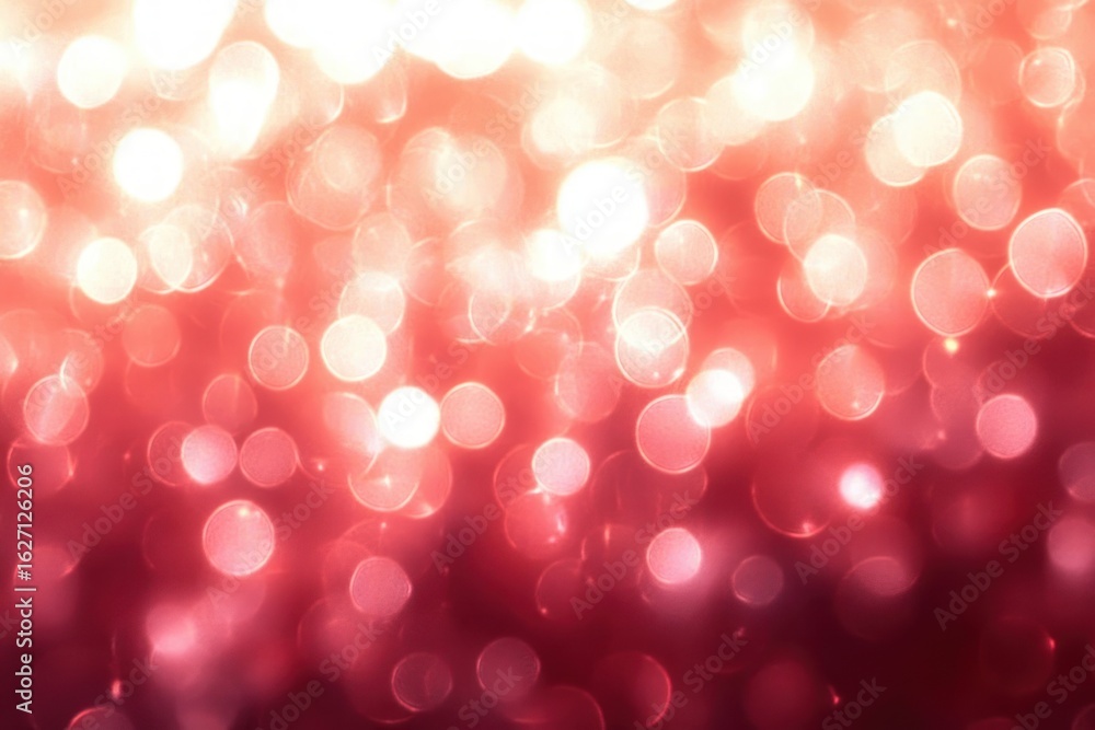 Poster soft glowing bokeh lights with warm color gradient from white to deep red creating a dreamy abstract