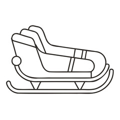 Vehicle typically used for transport over snow – vector on white background