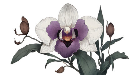 Obraz premium orchid isolated on white background