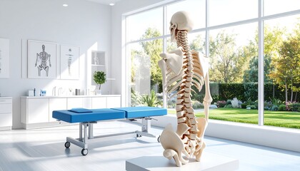Medical office with skeleton