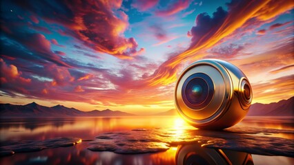 Abstract Lens Reflection at Sunset