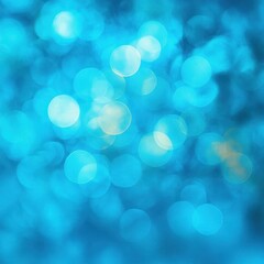 soft glowing blue and teal bokeh lights creating a dreamy and ethereal effect with overlapping circular shapes
