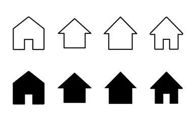 House icon set. Home icon vector