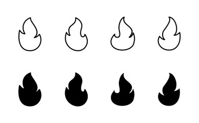 Fire icon set. fire vector icon
