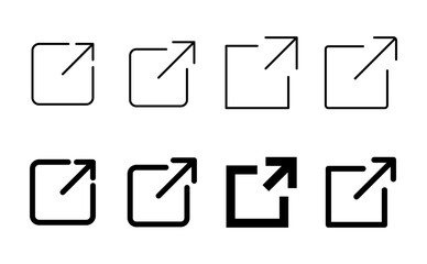 External link icon set. link icon vector. hyperlink symbol