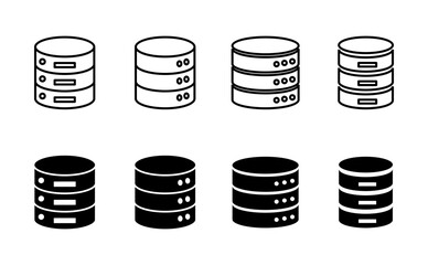 Database icon set. database vector icon