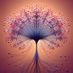 Umbrella-Form AI Flower with Cognition Nodes
