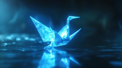 Glowing Origami Swan