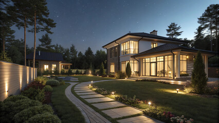 old house in the night