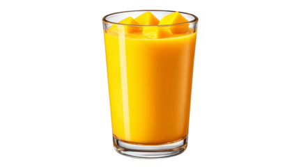 Closeup of a glass of freshly squeezed orange juice with straw, refreshing summer delight