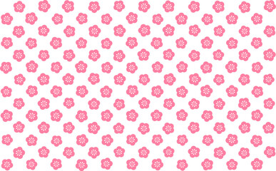 赤い梅の花の背景イラスト素材