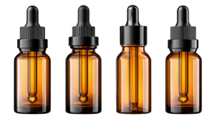 Three bottles display, a modern and minimalist studio photography composition ideal for marketing materials