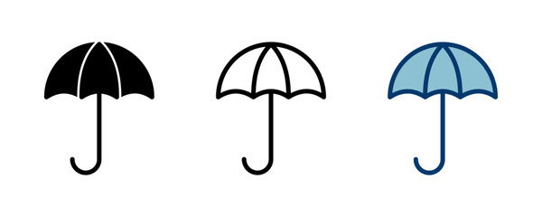 umbrella icon vector isolated on white background. Umbrella vector icon