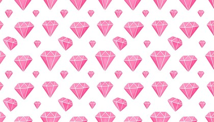 Pink diamond pattern on white background