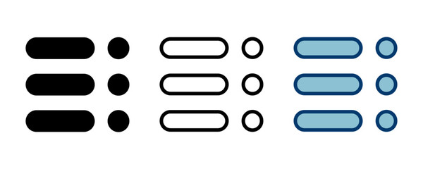 Obraz premium Menu Icon vector isolated on white background. web menu icon