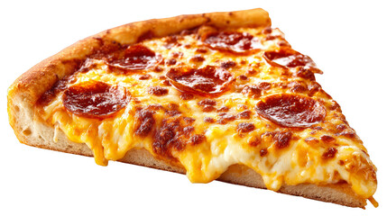 A single slice of delicious cheesy pizza with melted mozzarella and tomato sauce