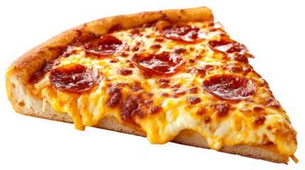 A single slice of delicious cheesy pizza with melted mozzarella and tomato sauce