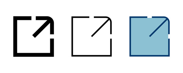 Link icon vector isolated on white background. Link vector icon. External link symbol vector icon. Hyperlink symbol