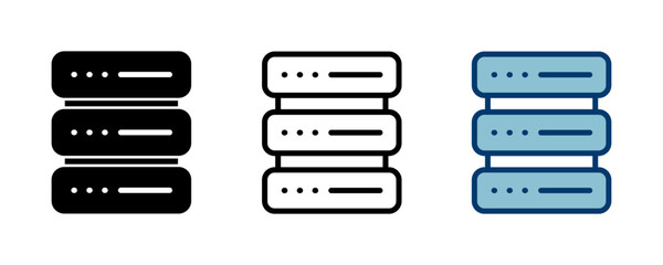 Database icon vector isolated on white background. database vector icon