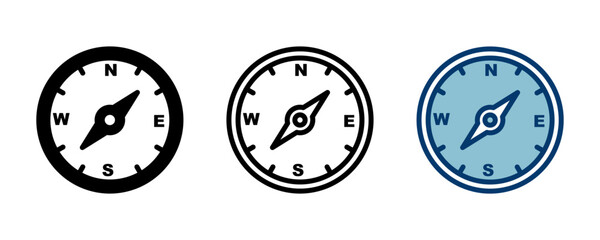 Compass icon vector isolated on white background. Compass vector icon
