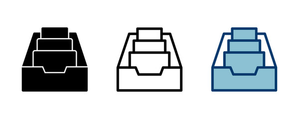 Archive folders icon vector isolated on white background. binders vector icon. Archive storage icon.