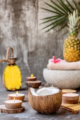 Tropical spa day wellness scene