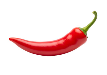 Close-up view of a vibrant red chili pepper.