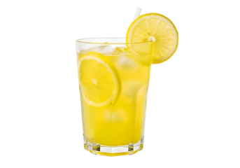 Refreshing lemonade drink in a glass.