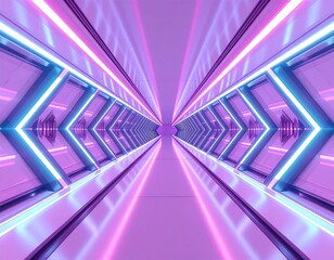Futuristic neon tunnel (1)