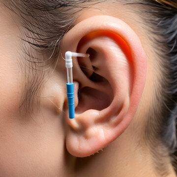 Perforated eardrum tube surgical drain Otitis media ear wax Hole repair sound canal tear pain pus bloody Hearing loss injury Middle fluid water Loud blasts microscopic acute bone cotton swab otoscopic