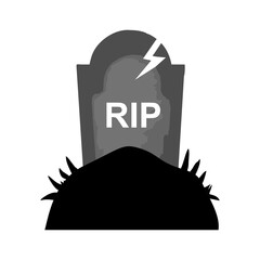 Tombstone Inscribed RIP for Halloween