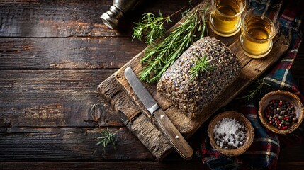 Traditional Scottish Haggis with Herbs and Spices
