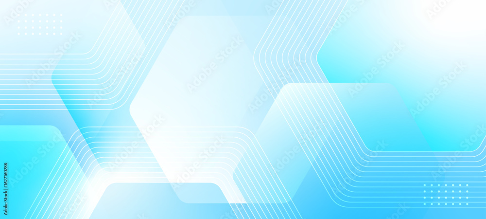 Poster blue geometric shape technology digital hi tech concept background. abstract graphic design banner p