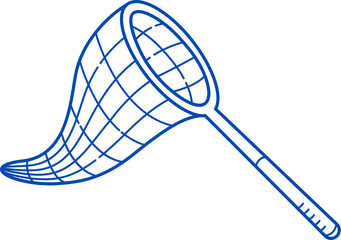 Fishing net vector icon. Illustration of fishing net. Butterfly Net Icon.