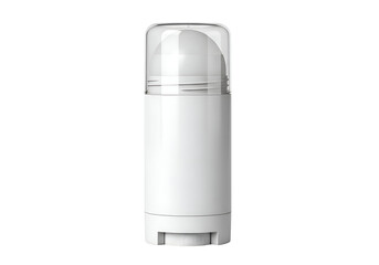 Blank white roll-on deodorant container.