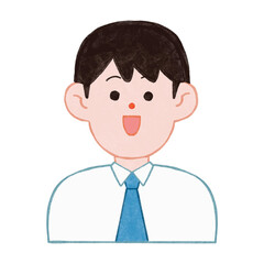 若い会社員 男性 スーツ 喜び ハッピー ビジネス
